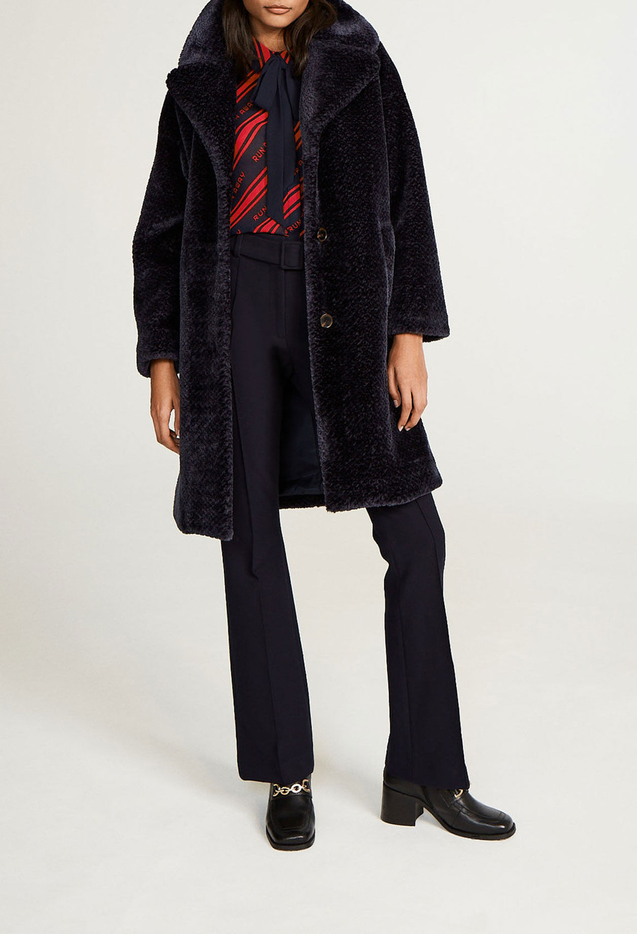 Straight fit coat