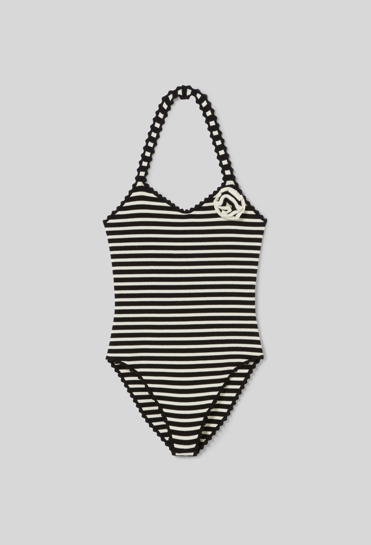 Fine Knit Striped Bodysuit