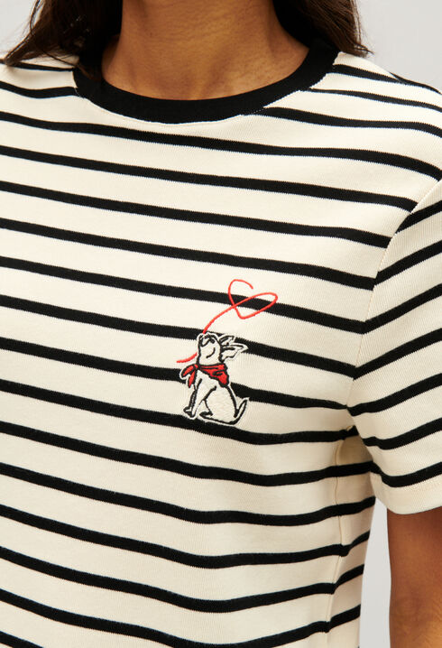 Tee-shirt marinière rayée bicolore