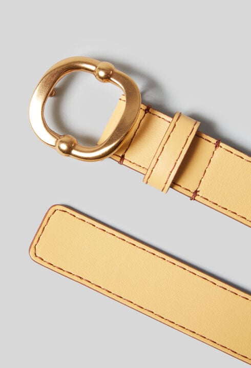 Ceinture cuir boucle dorée