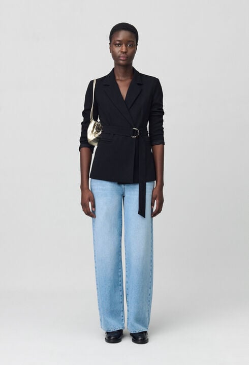 Veste tailleur ceinturée