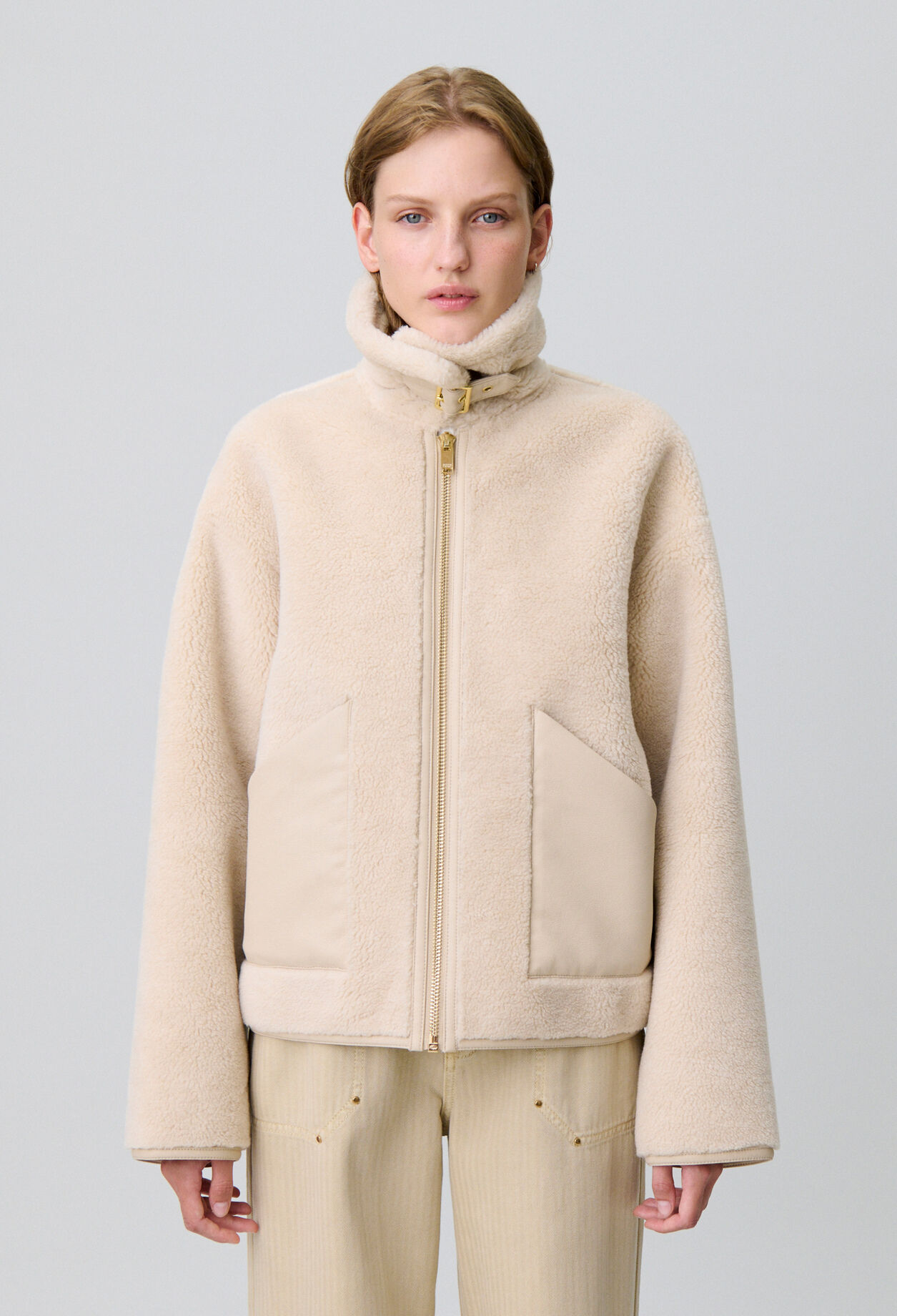 Shearling-Effect Coat