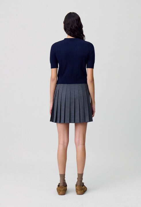 Pleated mini skirt