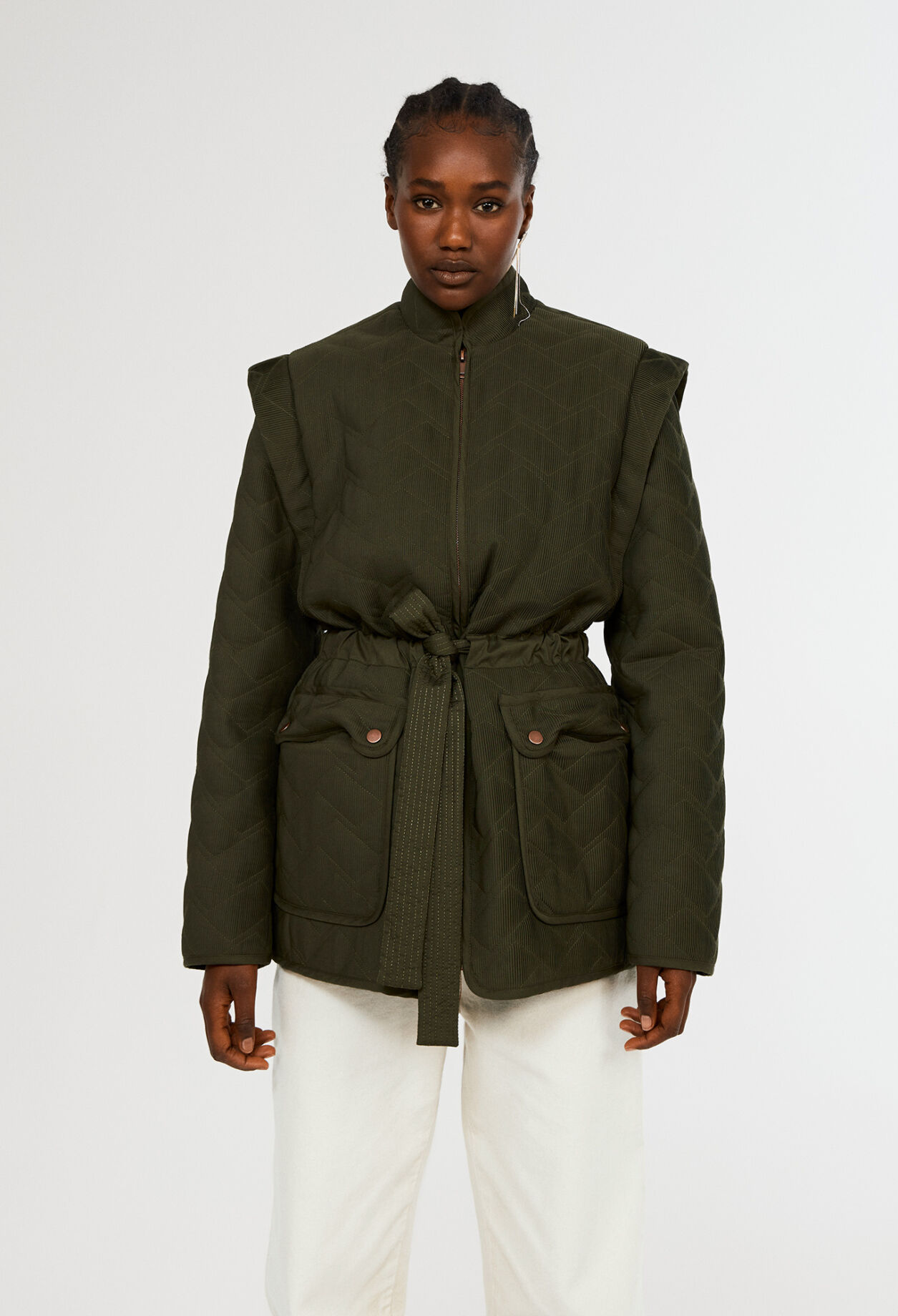 Recycled polyester quilted jacket