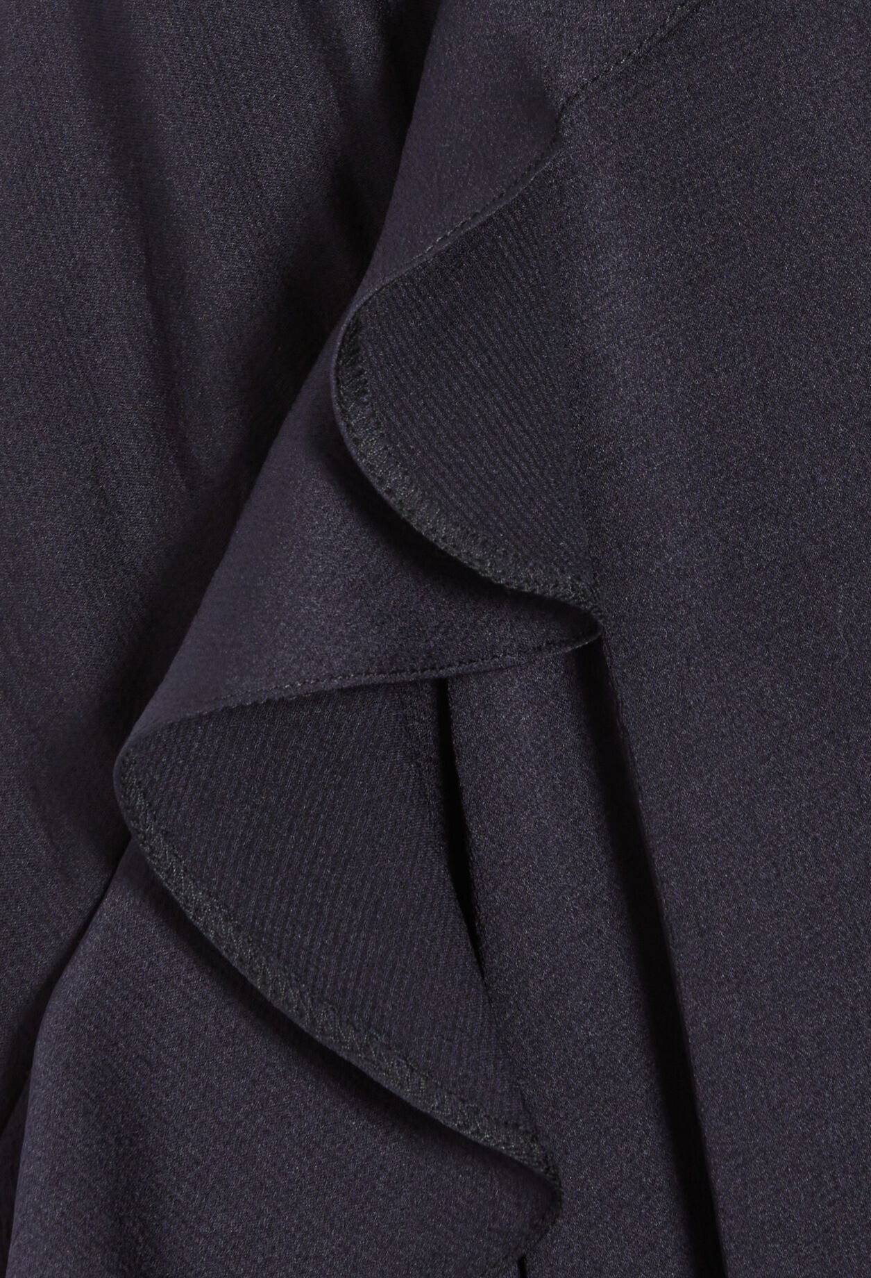 Short navy ruffled dress