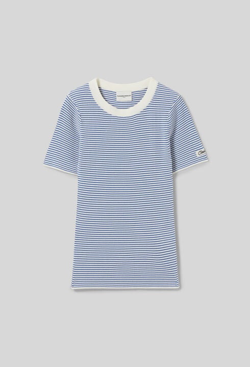 Fine-Knit Breton Stripe Top