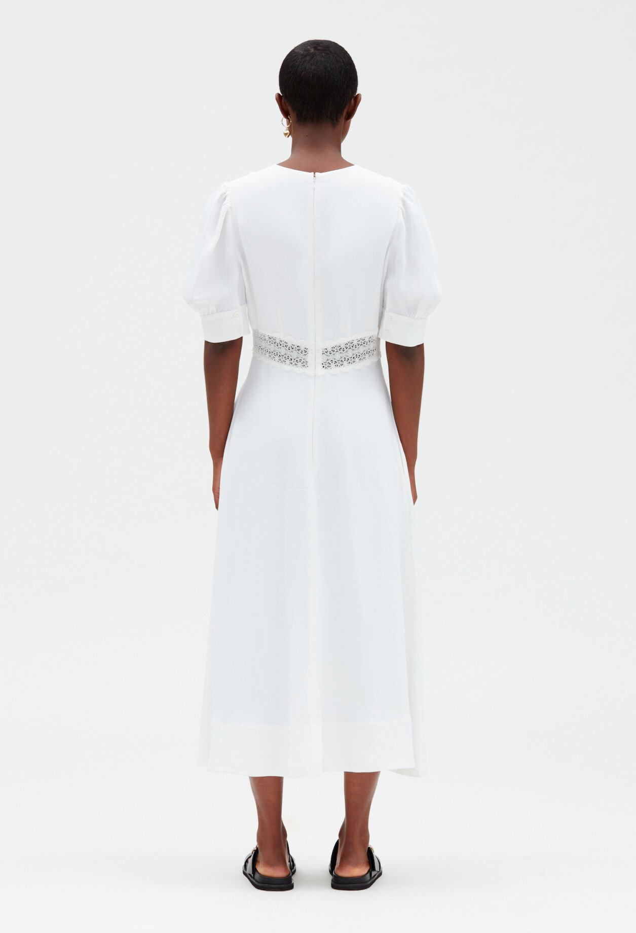 Embroidered midi dress