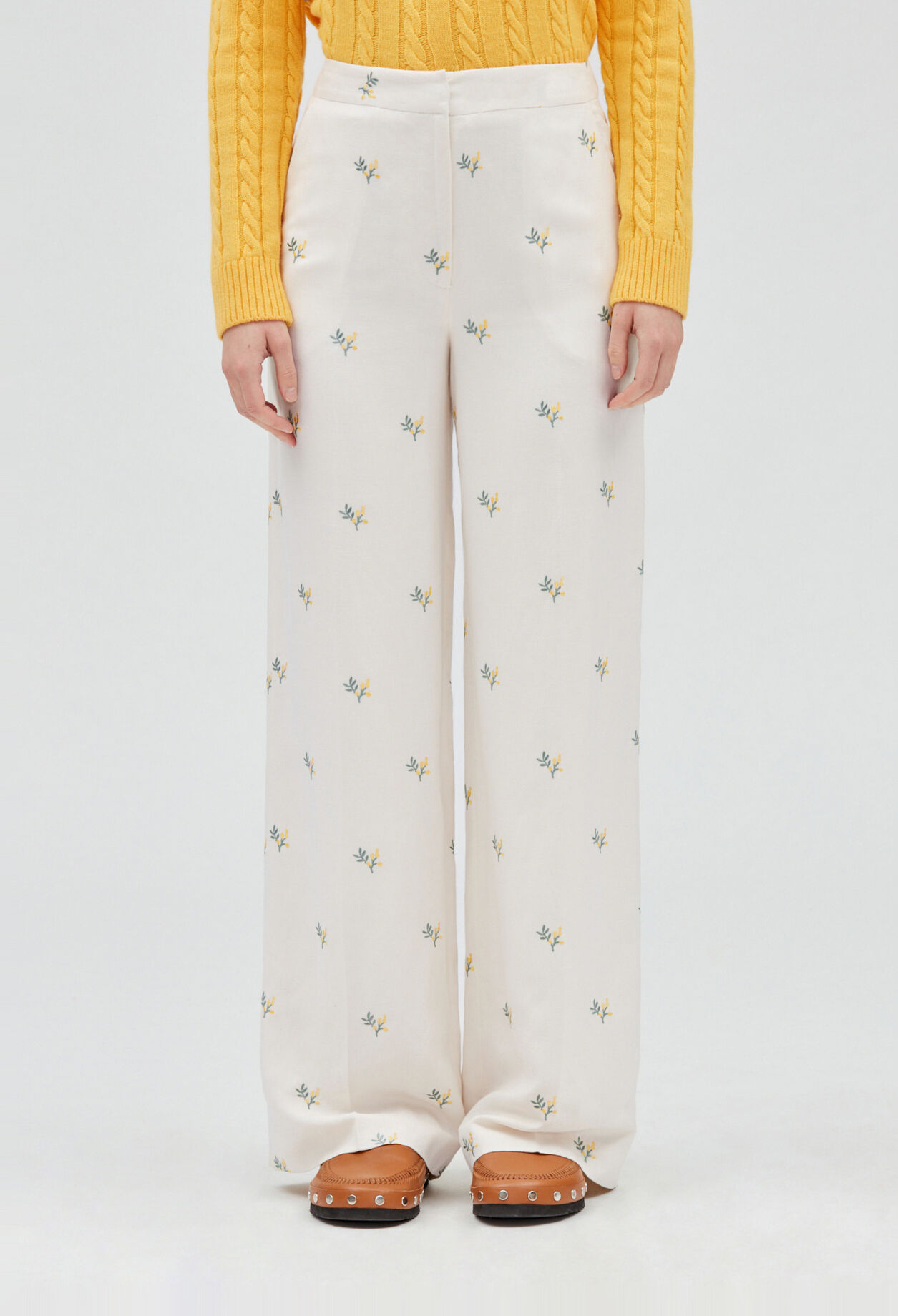 Pantalon broderie mimosa