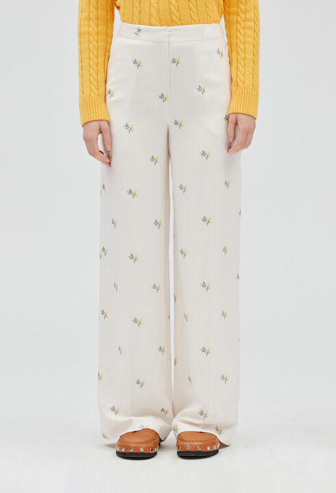 Pantalon broderie mimosa