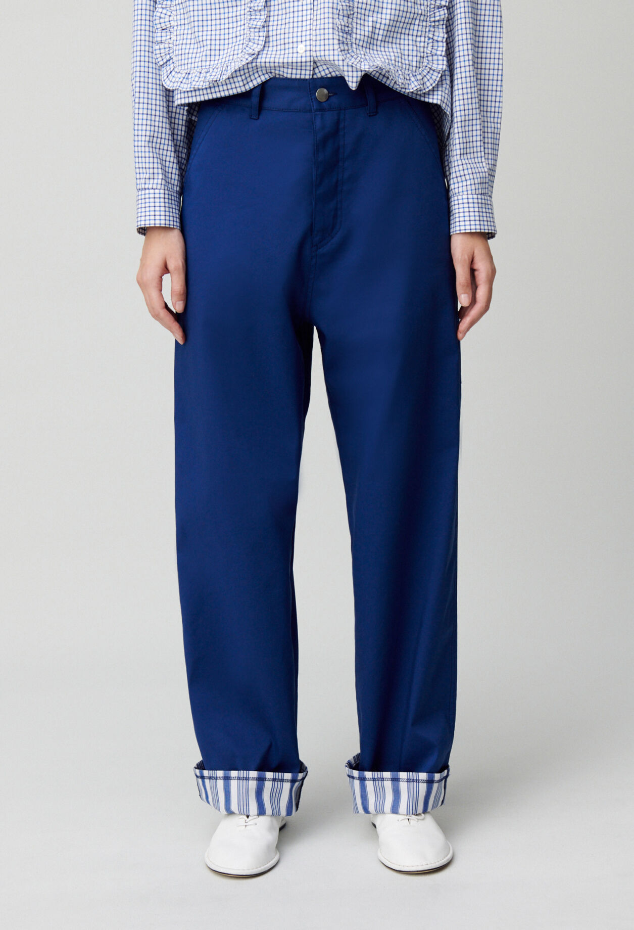 Pantalon ourlets à rayures