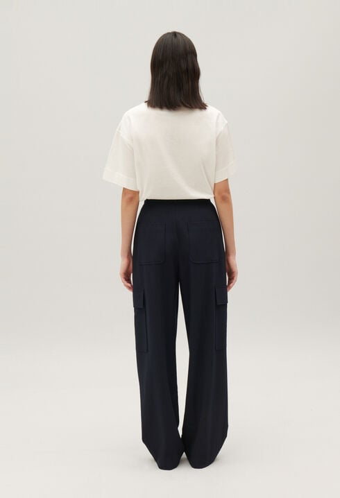 Navy cargo trousers