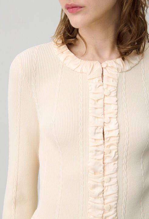 Cardigan maille fine boutonné