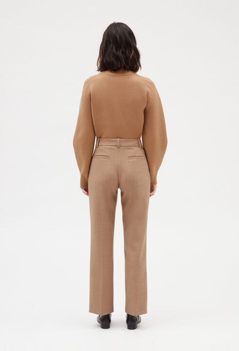 Beige suit trousers