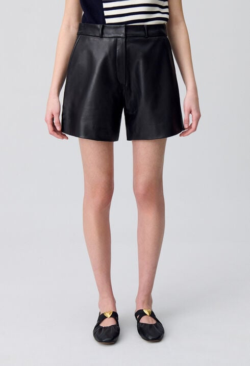 Short cuir noir 
