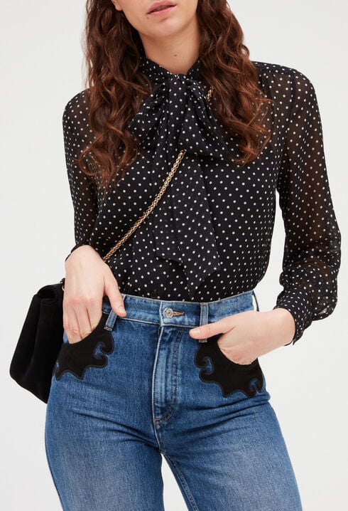 Lavaliere dot blouse