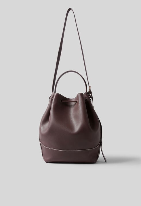 Large Leather Bucket Bag
