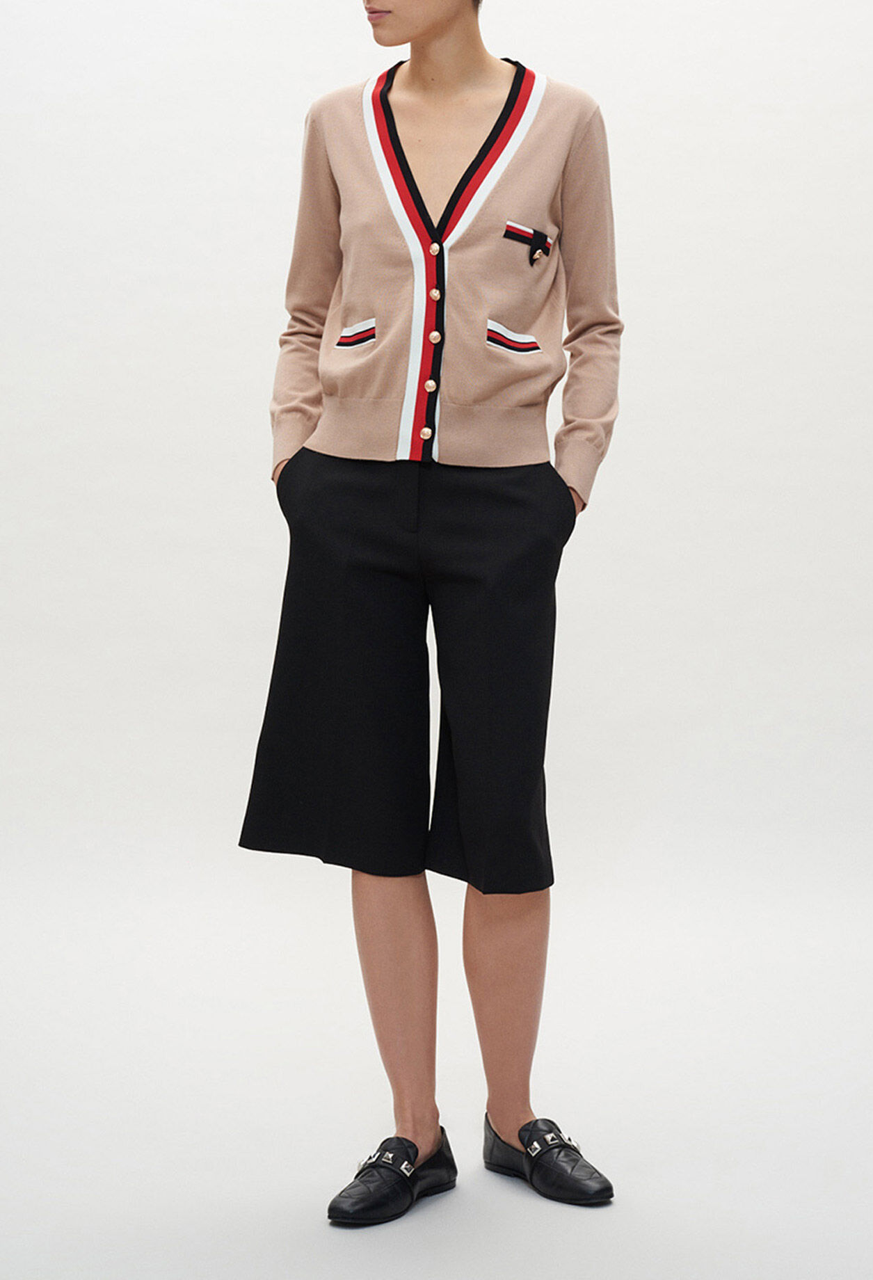Cardigan à bandes sporty