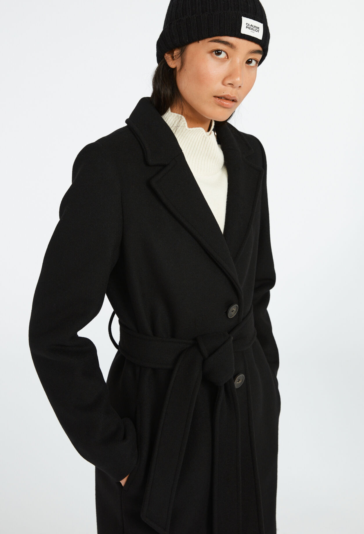 Manteau droit mi-long