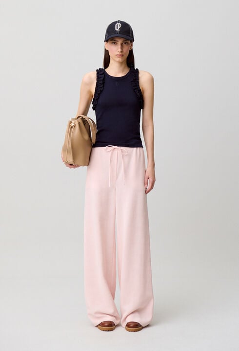 String wide-leg trousers