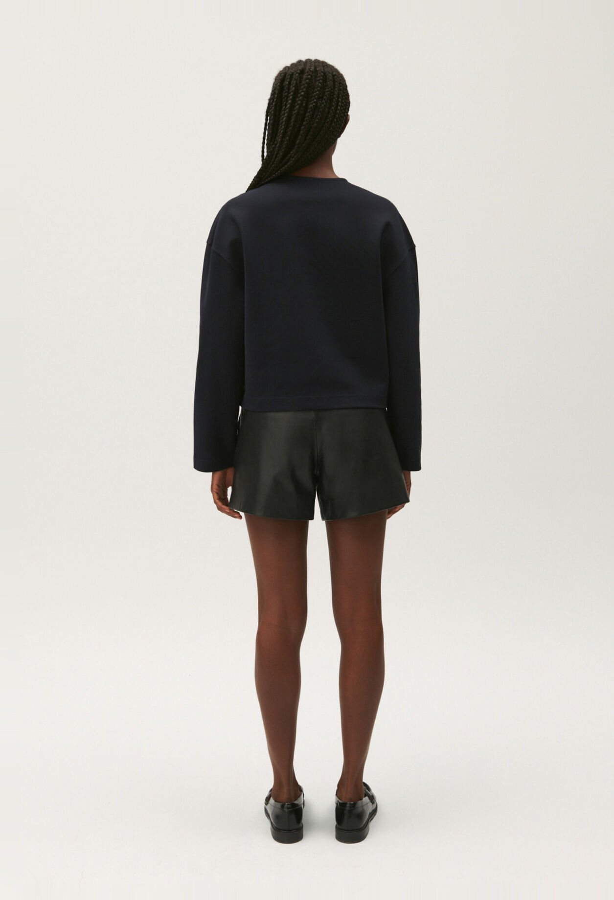 Cardigan court bleu marine