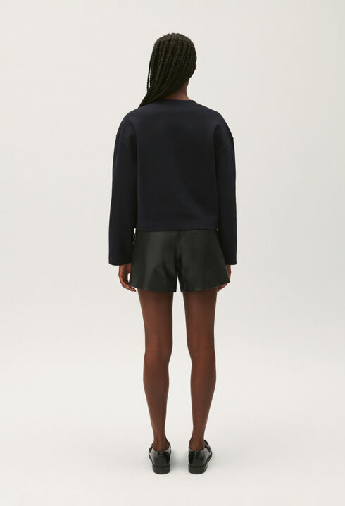 Cardigan court bleu marine