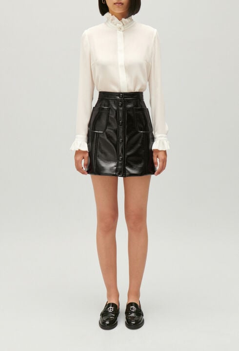 Jupe courte vinyle noire