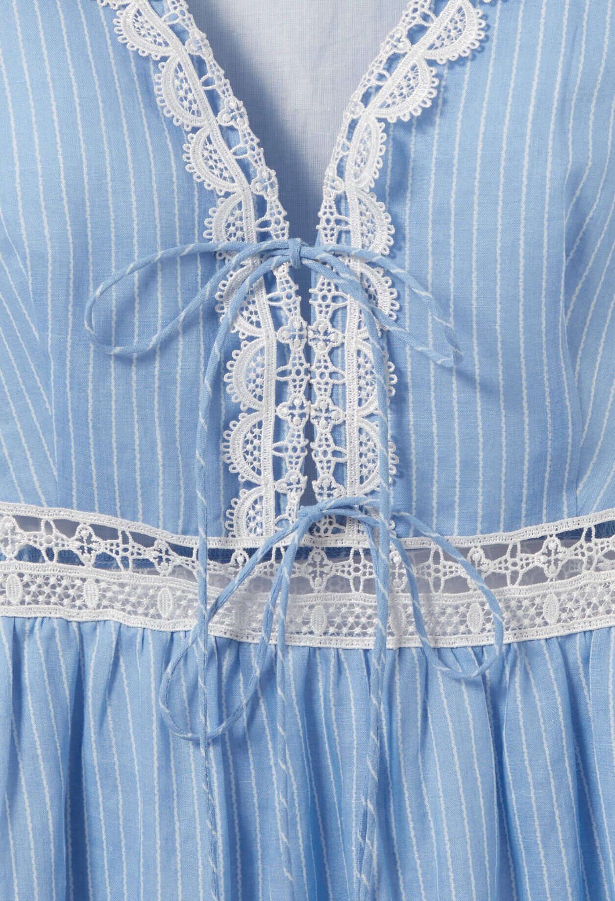 Striped Lace Maxi Dress