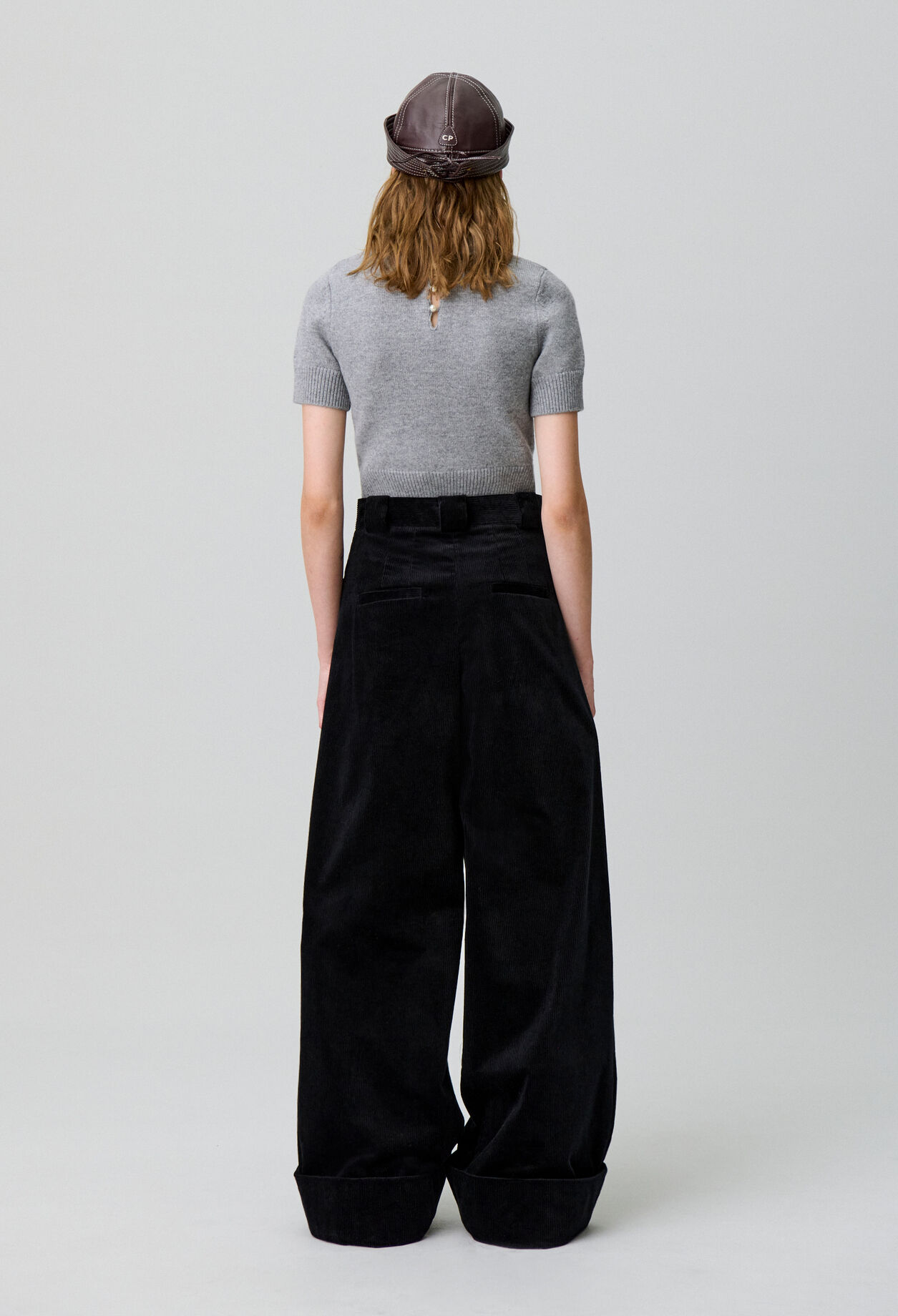 Wide-Leg Velvet Trousers