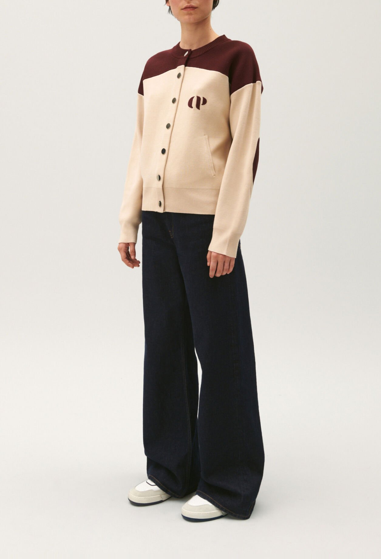 Cardigan Minimum maille bicolore