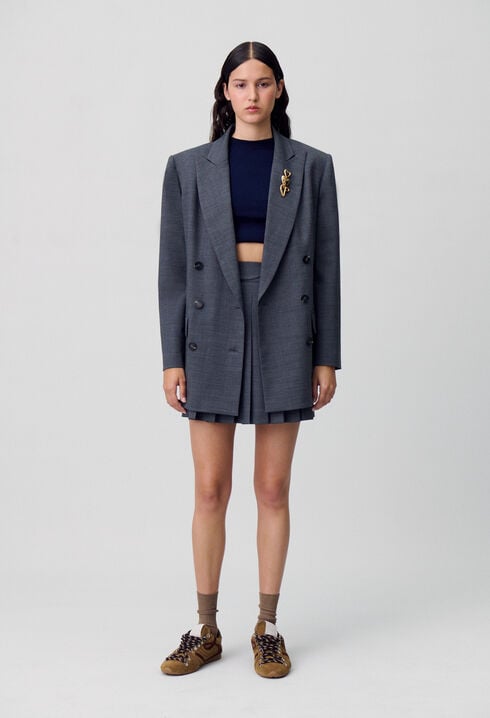 Pleated mini skirt