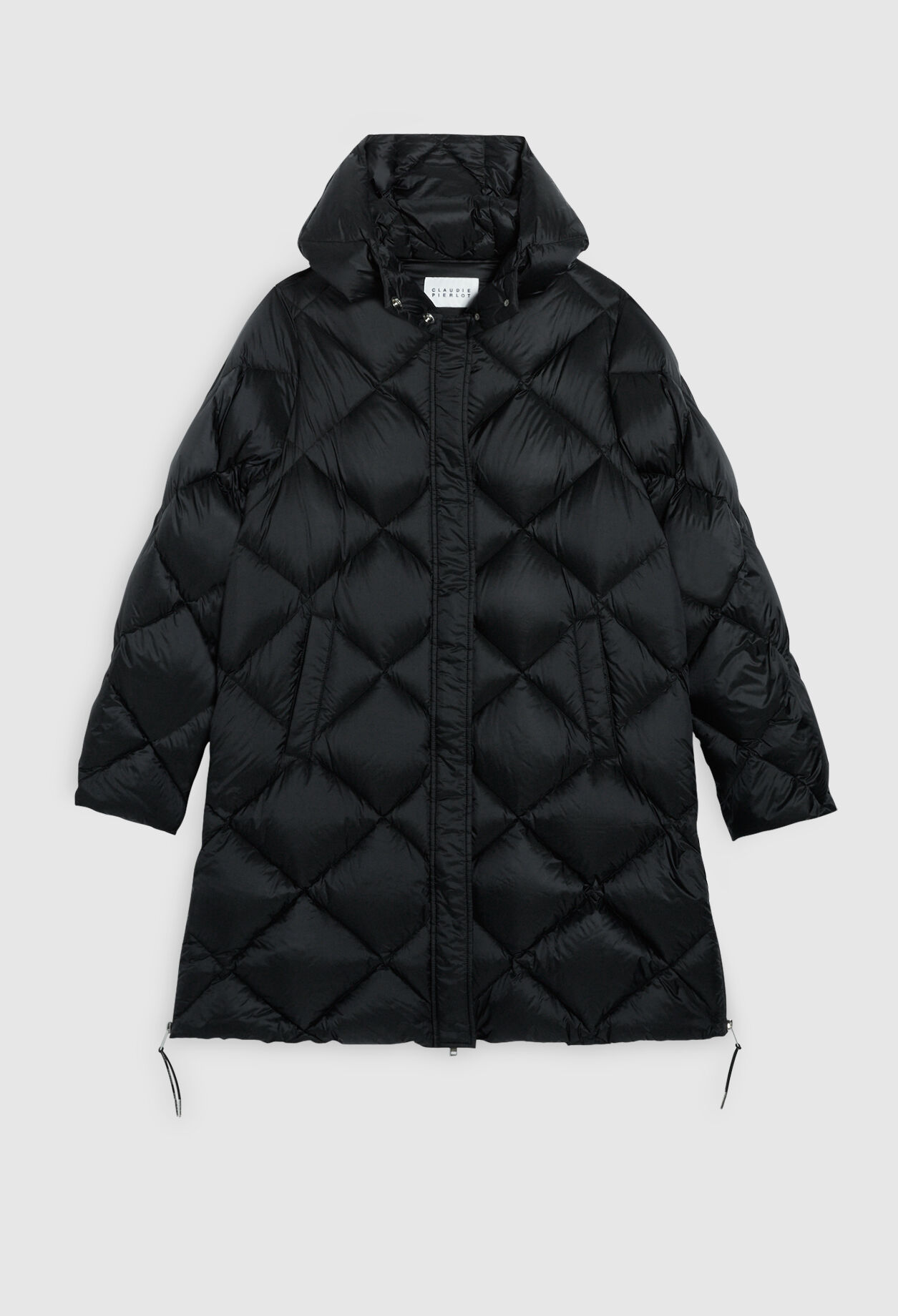 Long jacket made from recycled polyester