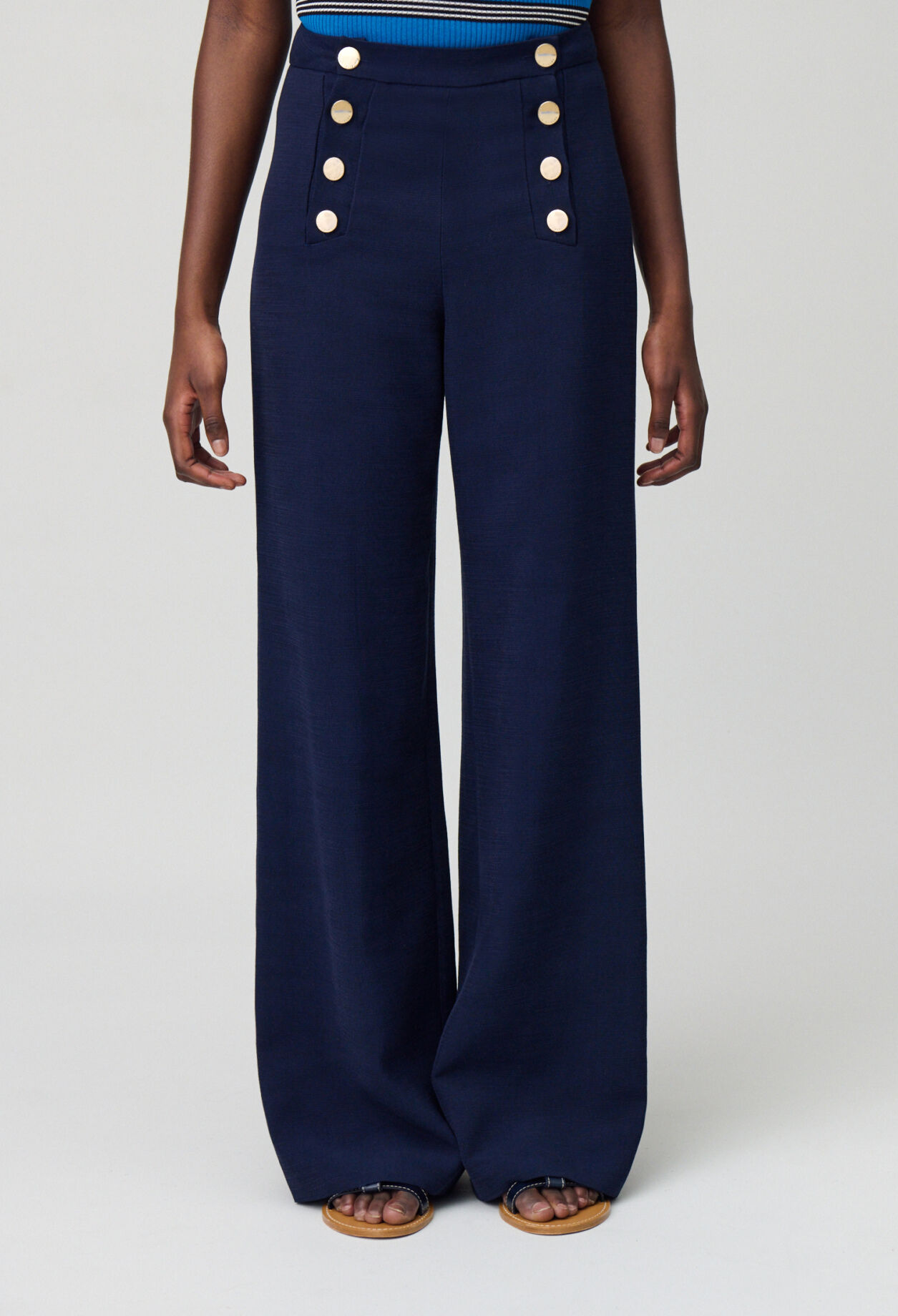 Straight-Leg Sailor Trousers