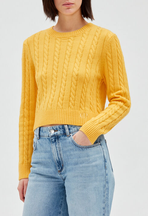 Cable knit cropped jumper