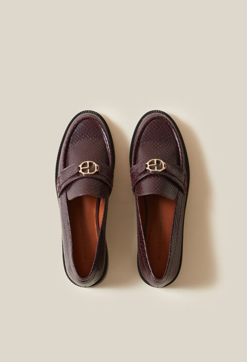 Mocassins effet serpent boucle CP