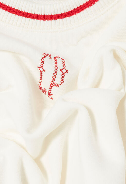 Sweat col rond broderie CP