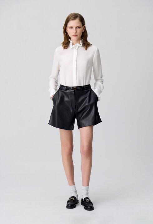 Chemise à col victorien écru