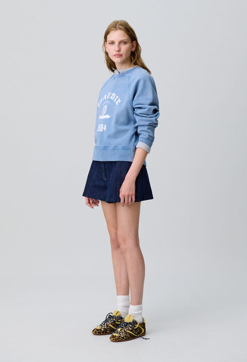 Washed cotton sweatshirt