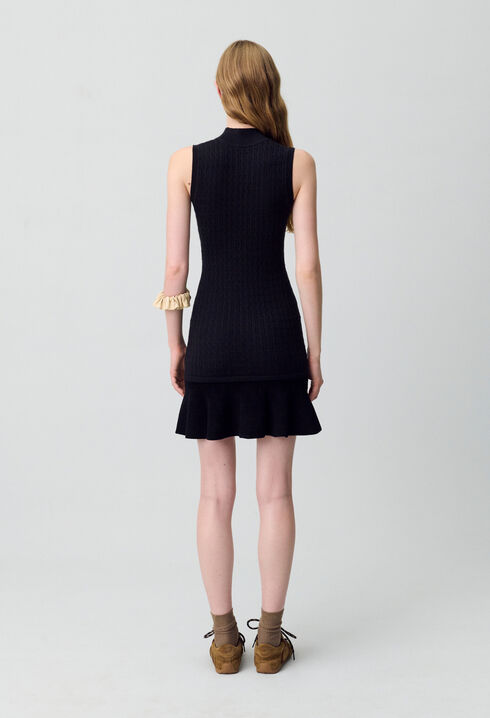 Robe maille col roulé