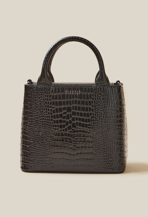 Sac Anouck cuir texturé noir