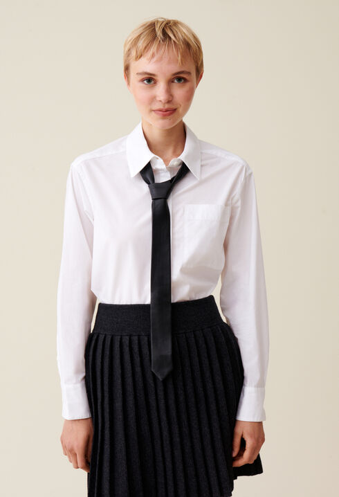 Cravate cuir noir