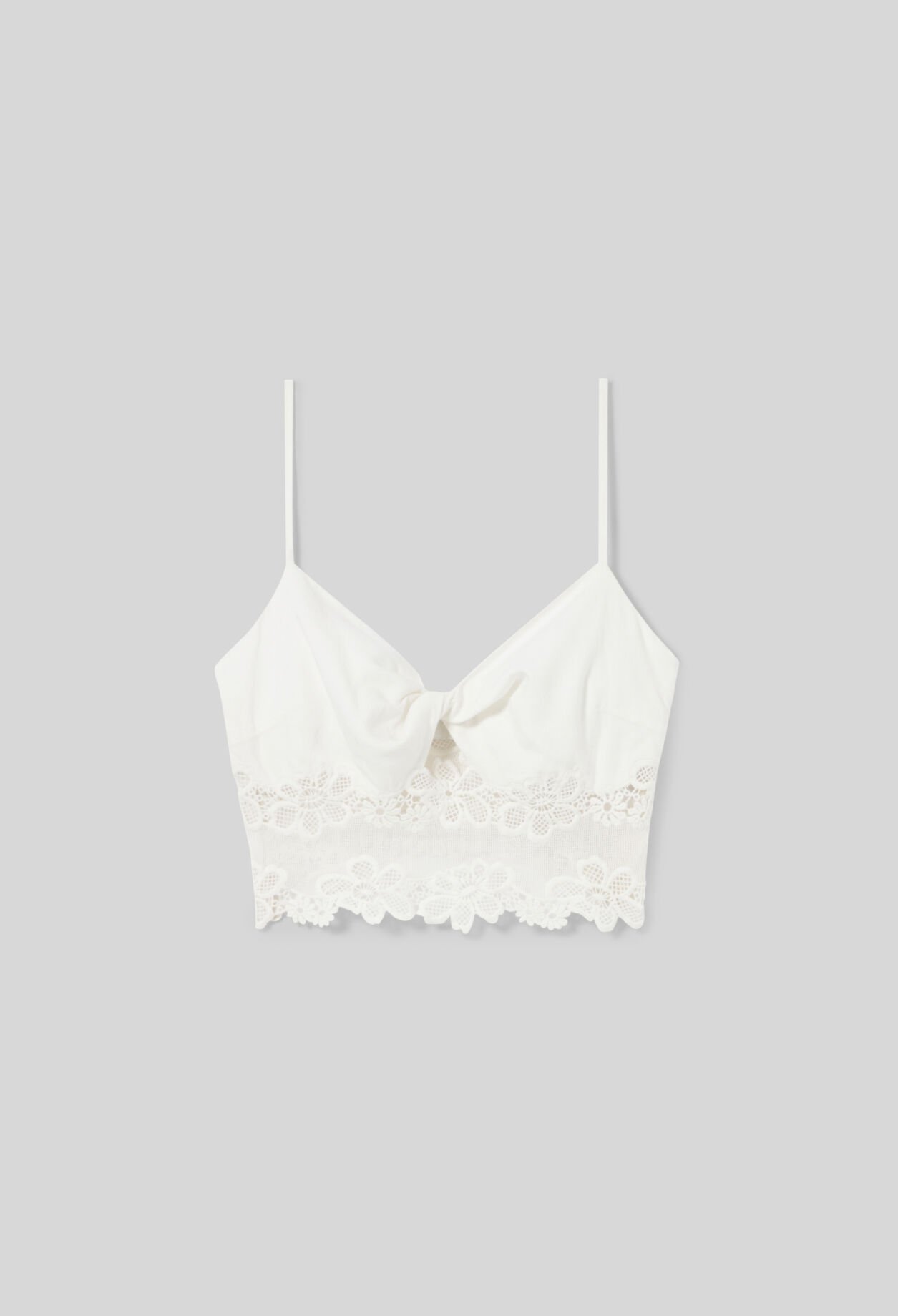 Embroidered Fine Strap Top