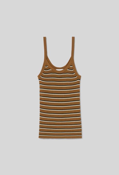 Débardeur maille fine rayé