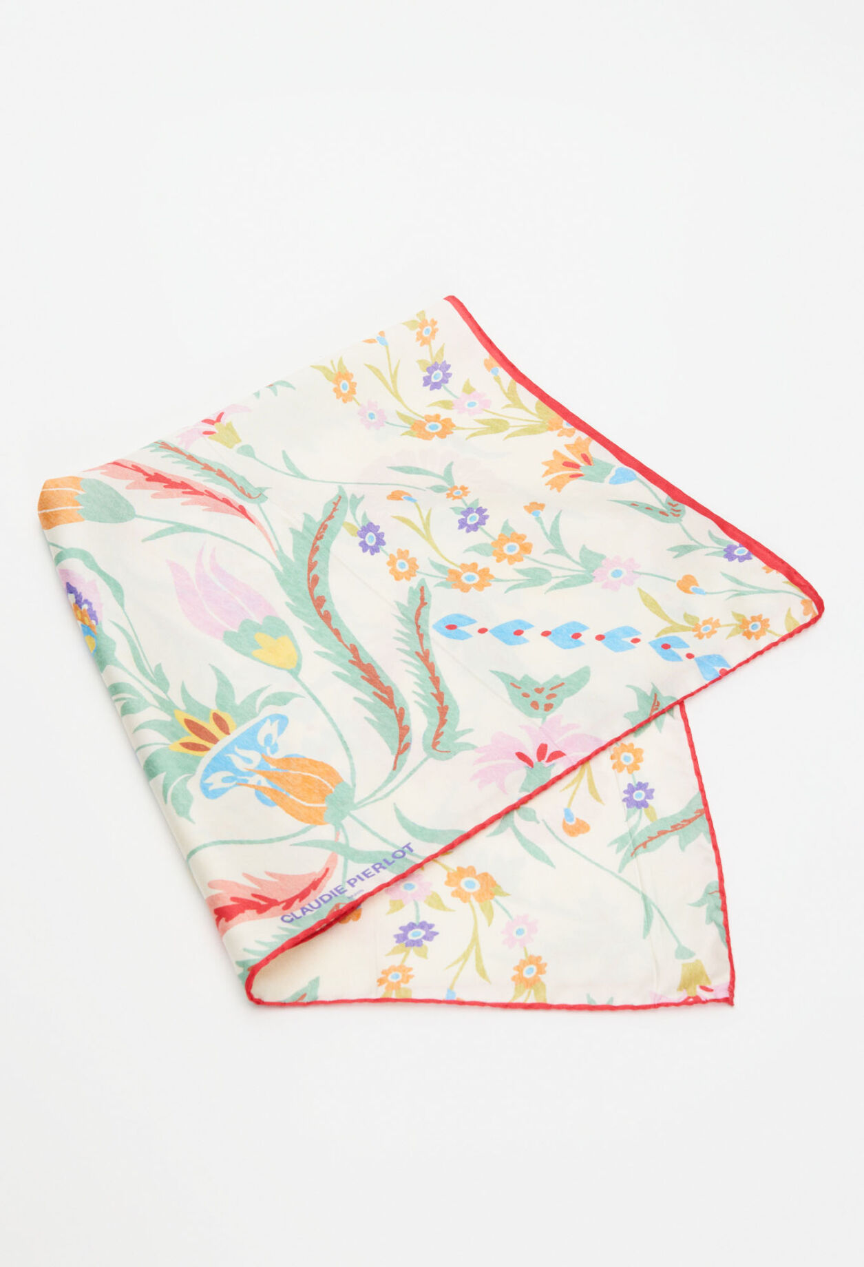 Square silk scarf