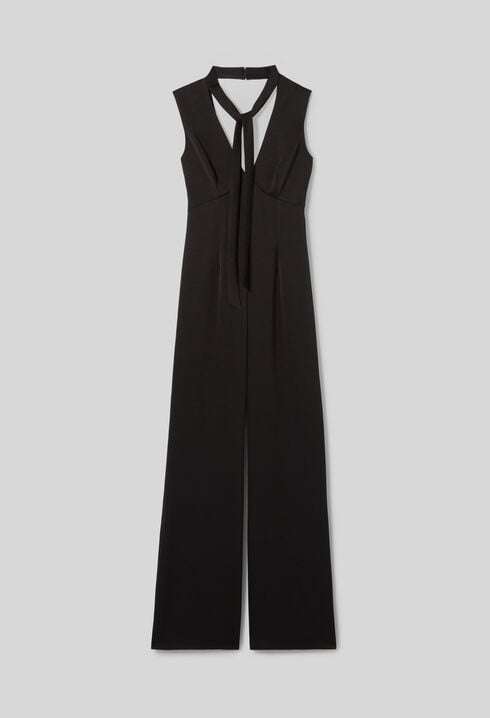 Fluid satin jumpsuit