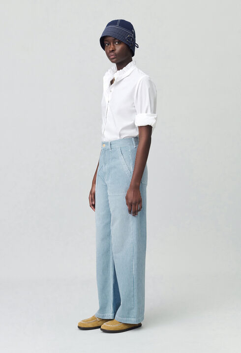 Jean large délavé