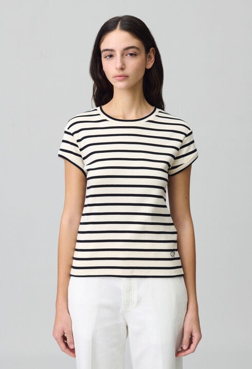 T-shirt manches courtes marinière