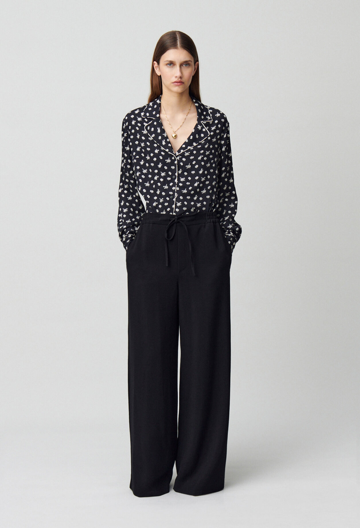 Pantalon fluide élastiqué