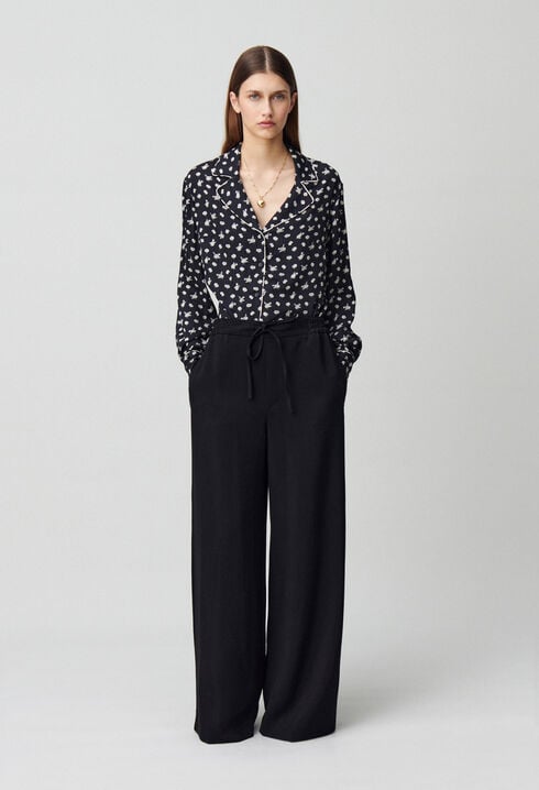 Pantalon fluide élastiqué