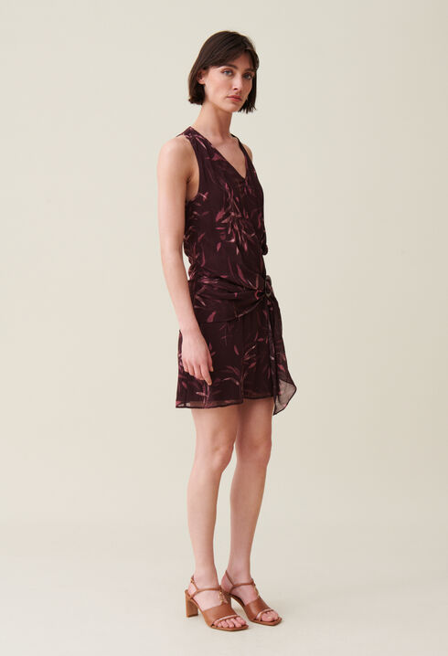 Robe courte fluide sans manches