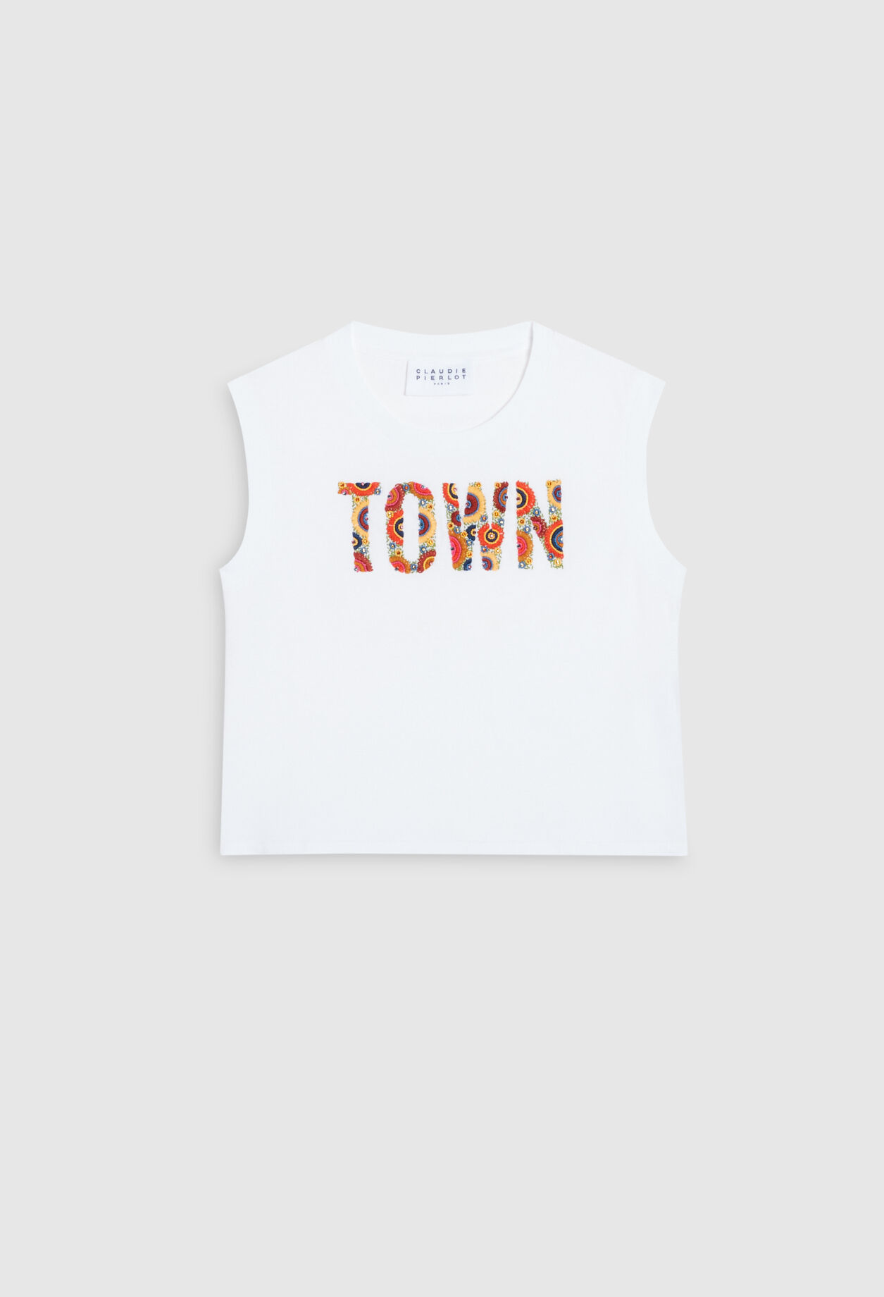 T-shirt brodé en coton